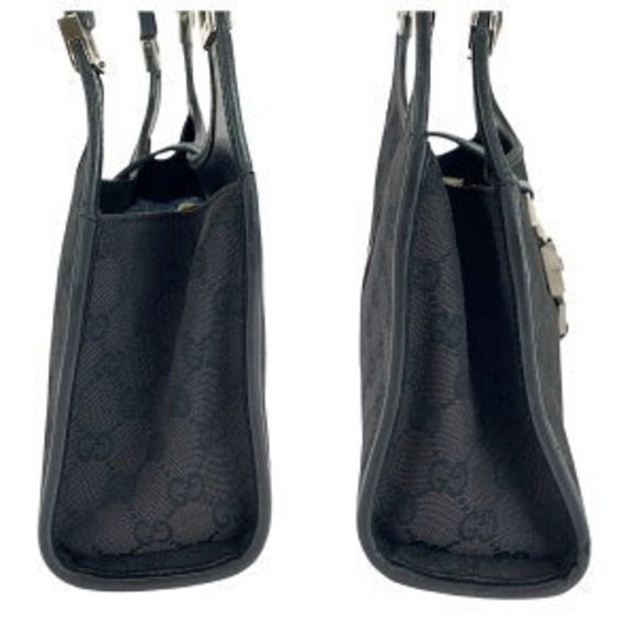 GUCCI Jackie Black GG Canvas Hobo Shoulder Bag - Picture 8 of 9